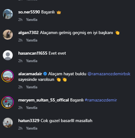 Alaçamlılara göre Ramazan Özdemir başarılı 