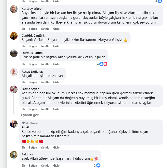 Alaçamlılara göre Ramazan Özdemir başarılı 