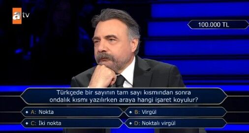 Milyoner'de edebiyat mezununu terleten dil bilgisi sorusu