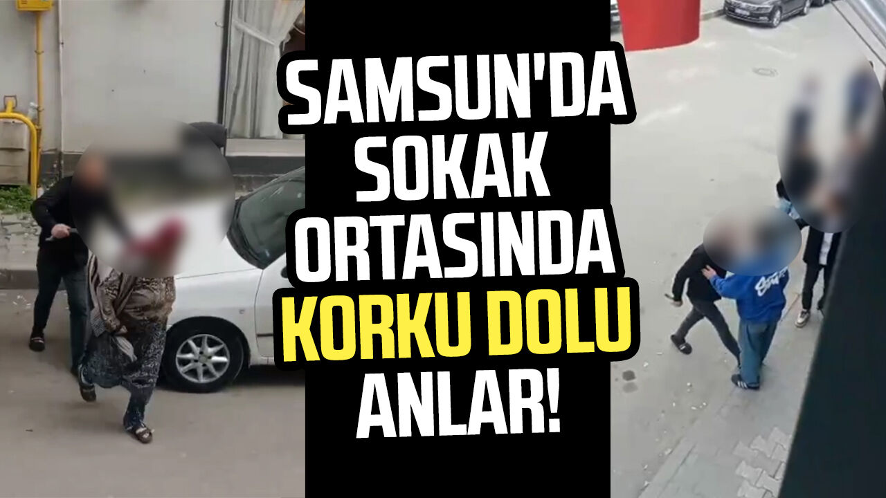 Samsun'da Sokak Ortasında Korku Dolu Anlar! 12