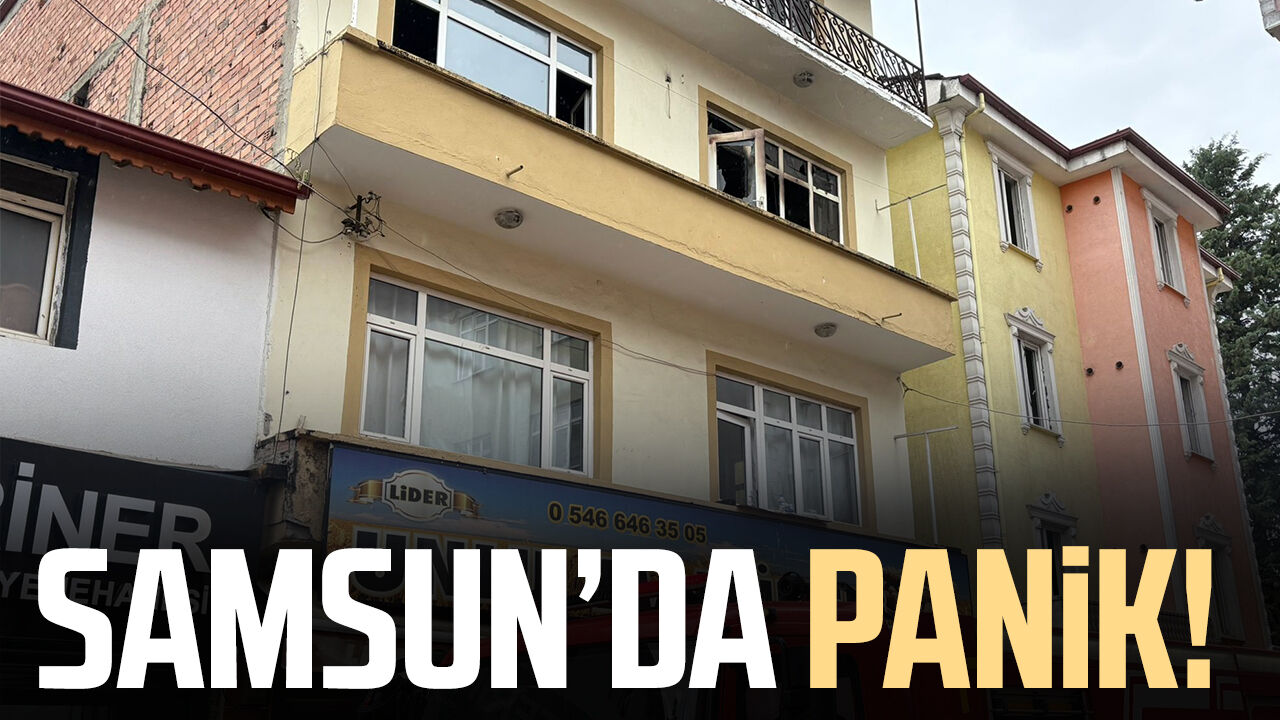 Samsunda Yangin Apartman Dairesi Alevlere Teslim Oldu 19426