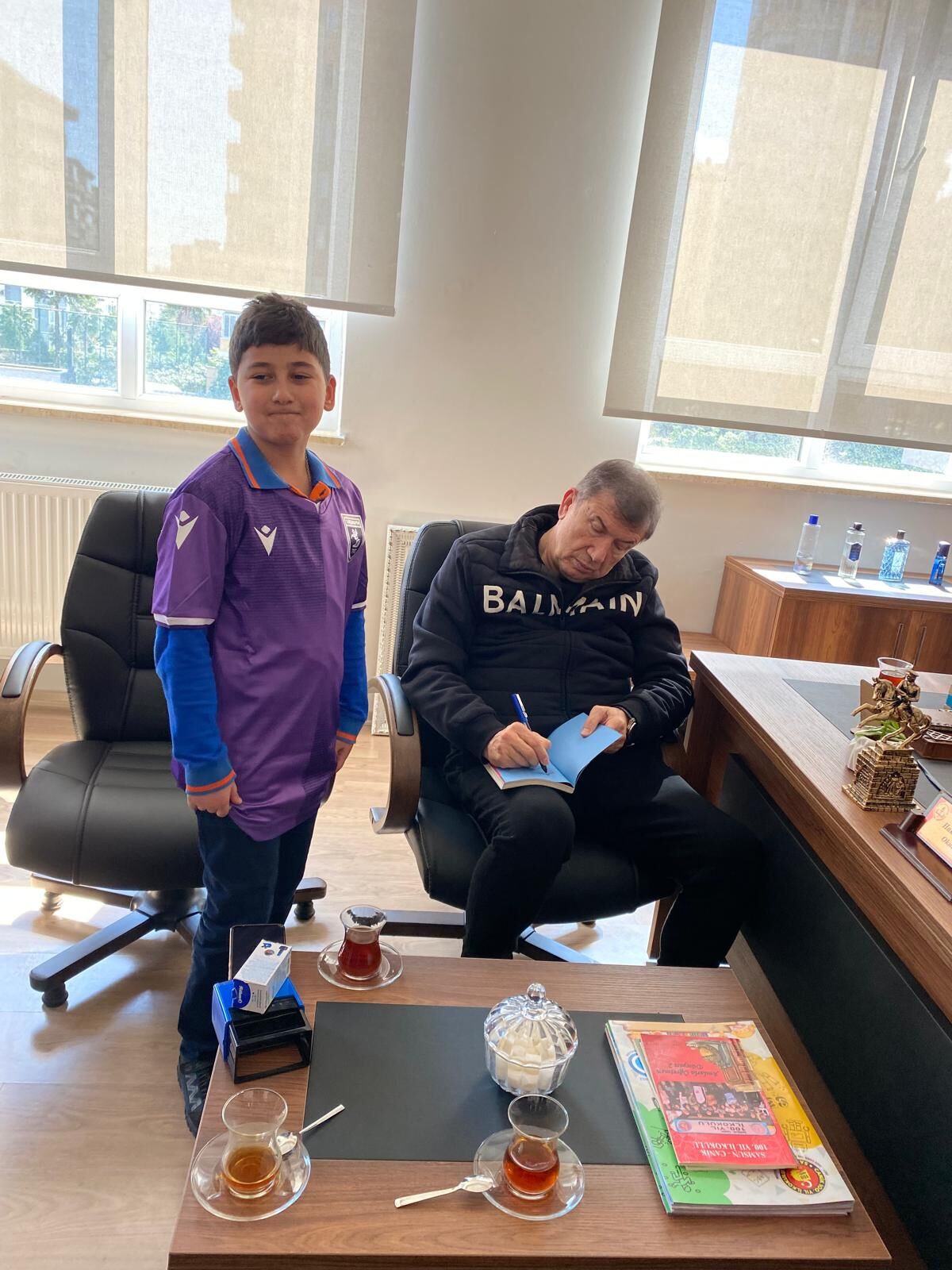 Efsane golcü Tanju Çolak Samsun'da öğrencilerle buluştu 