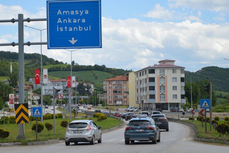 samsun haber: Havza geçişinde sürücüleri zorlayan trafik