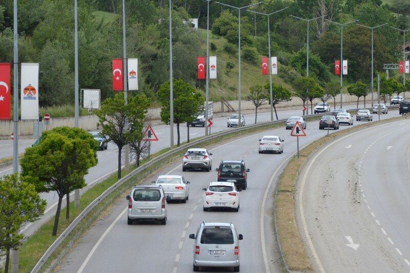 samsun haber: Havza geçişinde sürücüleri zorlayan trafik
