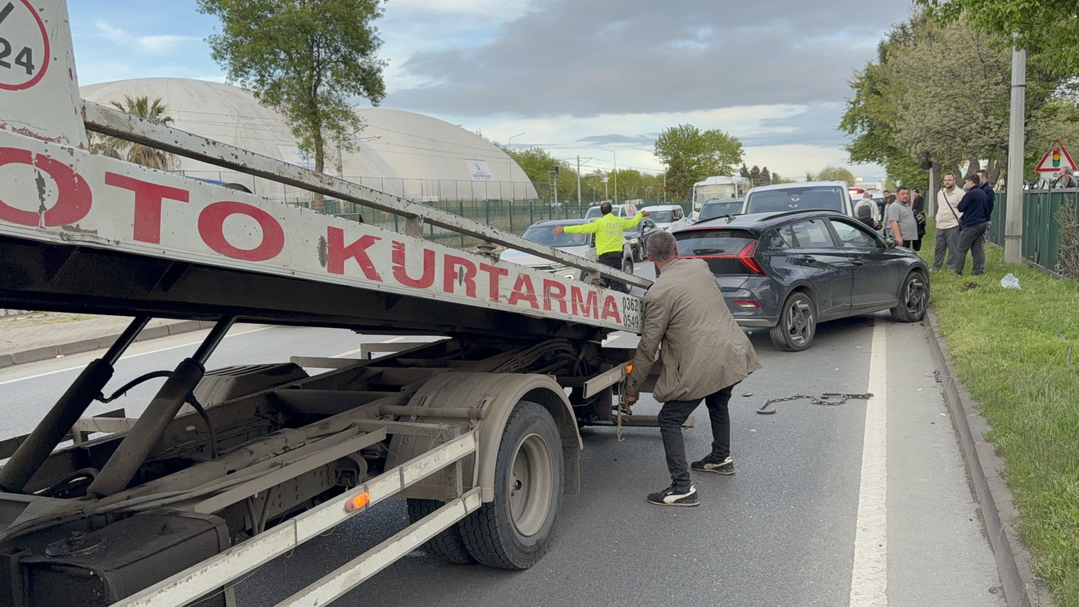 Samsun’da 4 araç birbirine girdi! 2 yaralı