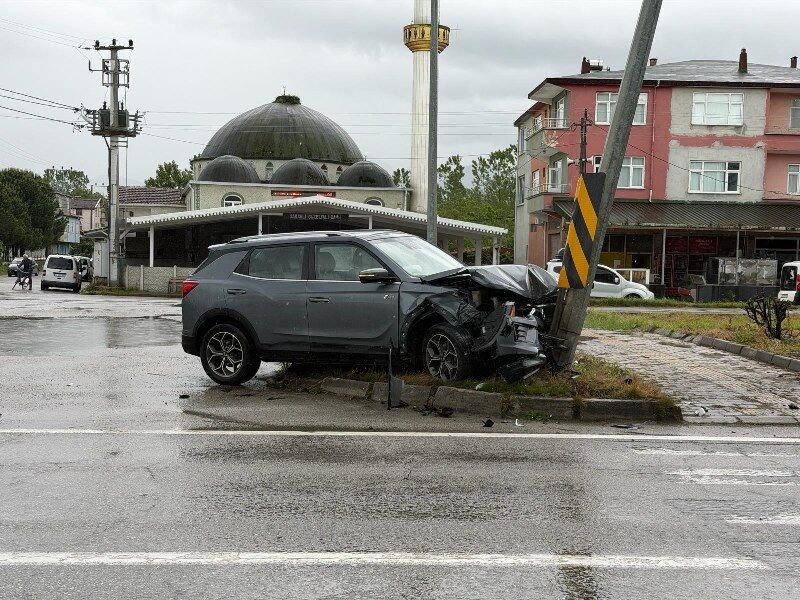 samsun haber: Samsun'da düğün yolunda kaza! Faciaya ramak kaldı