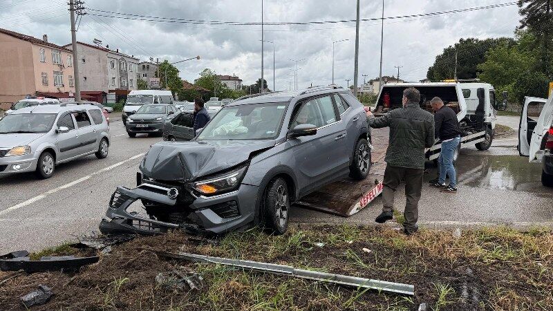samsun haber: Samsun'da düğün yolunda kaza! Faciaya ramak kaldı