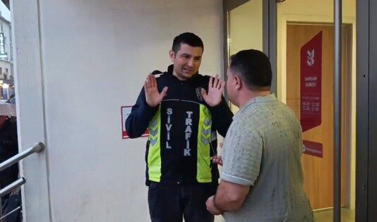samsun haber: Samsun'da korsan taksi denetimde ilginç anlar! "Döner almaya geldim"