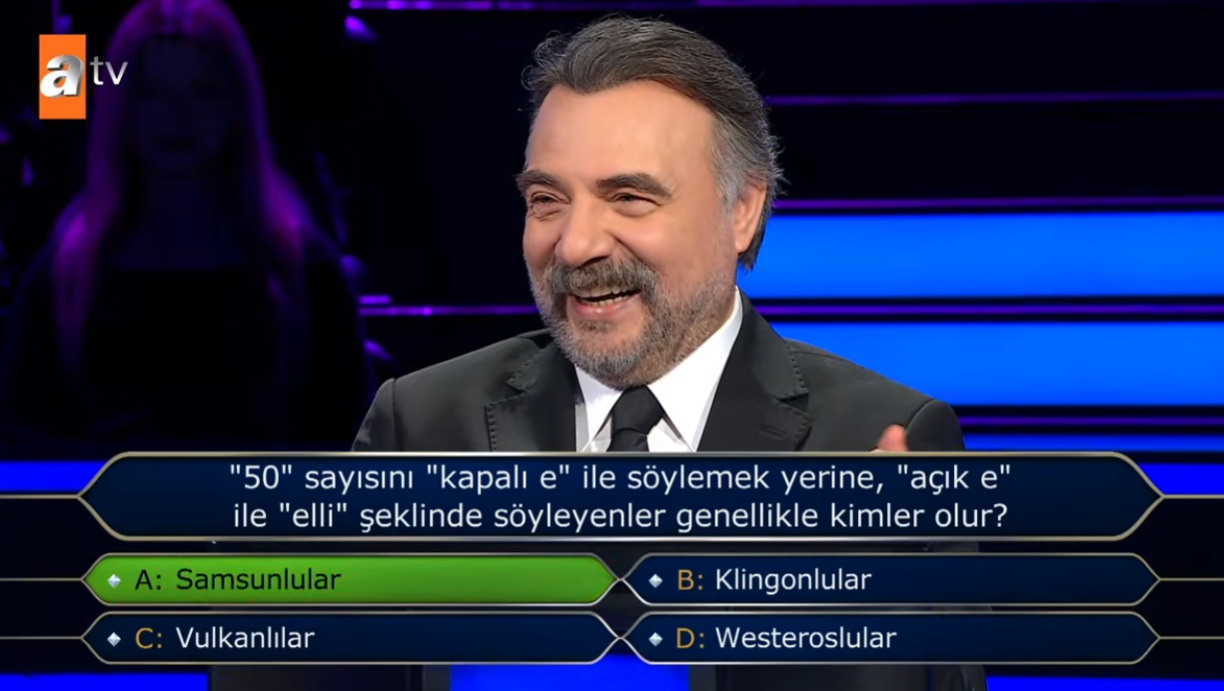 samsun haber: Kim Milyoner Olmak İster'de güldüren "açık e" sorusu! Yanıt Samsunlular oldu 