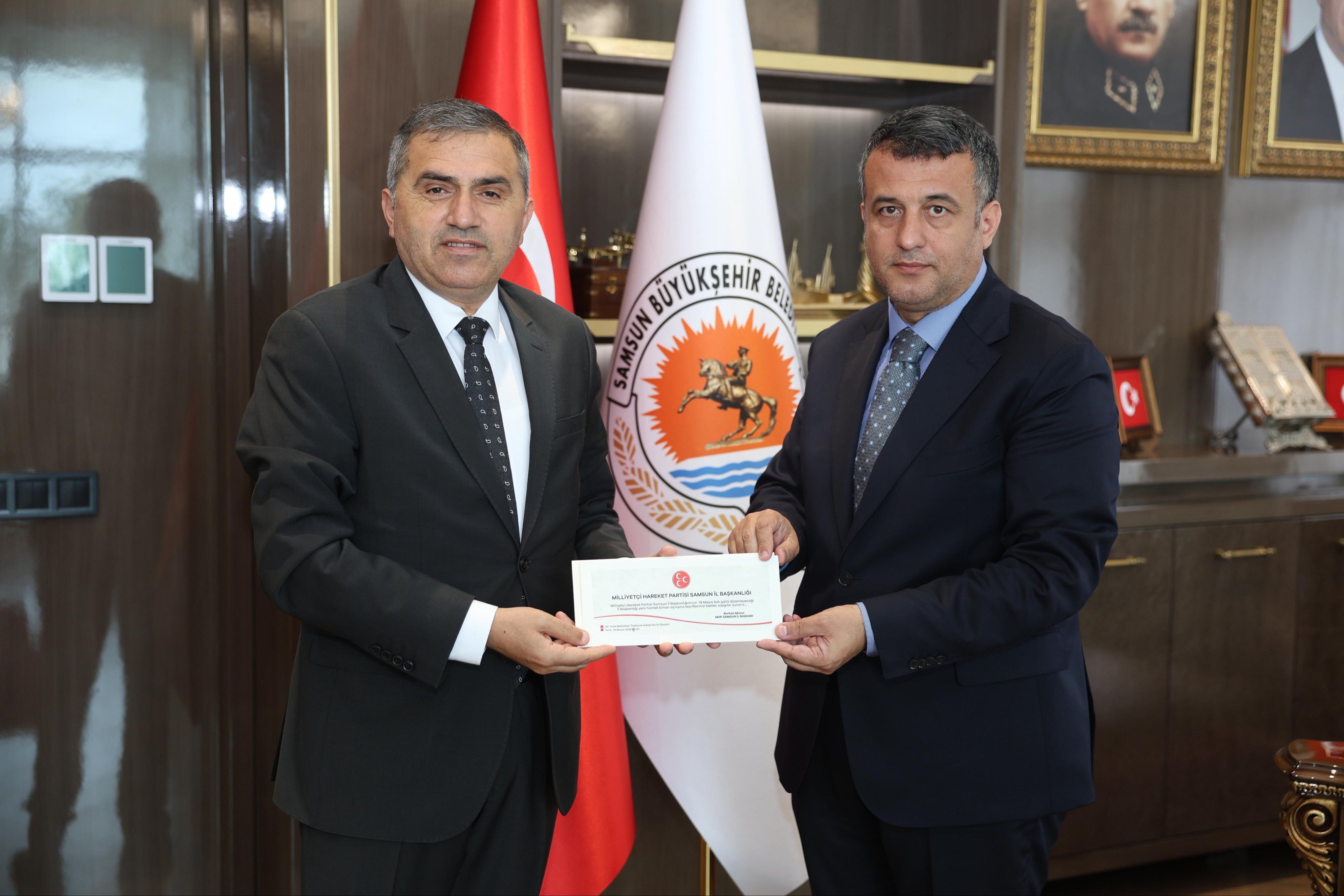 samsun haber: MHP İl Başkanı Burhan Mucur’dan Halit Doğan’a ziyaret