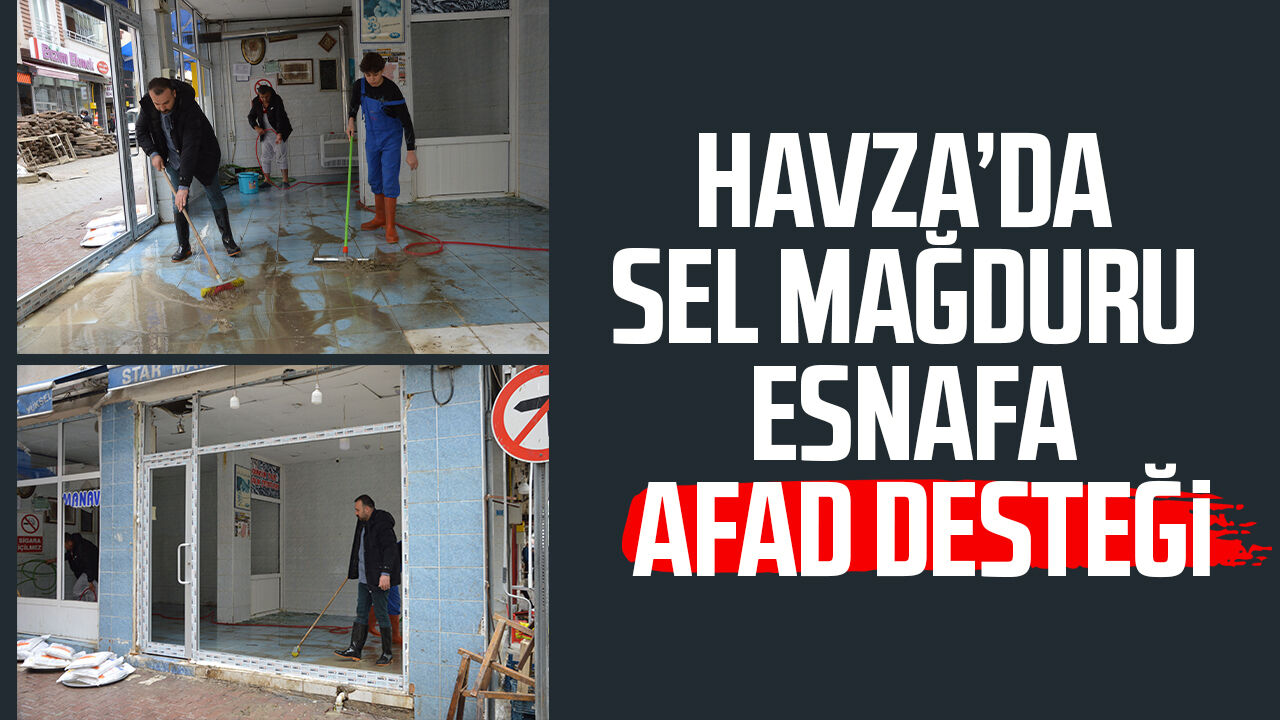 Havzada Sel Magduru Esnafa Afad Destegi
