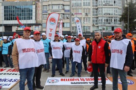 samsun haber: Samsun'da yağmur altında 1 Mayıs coşkusu! İşçiler taleplerini haykırdı 