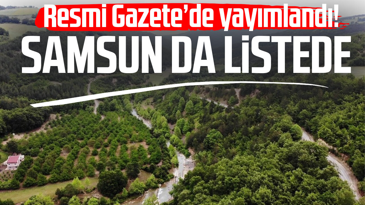 Resmi Gazete’de Yayımlandı! Samsun Da Listede 3