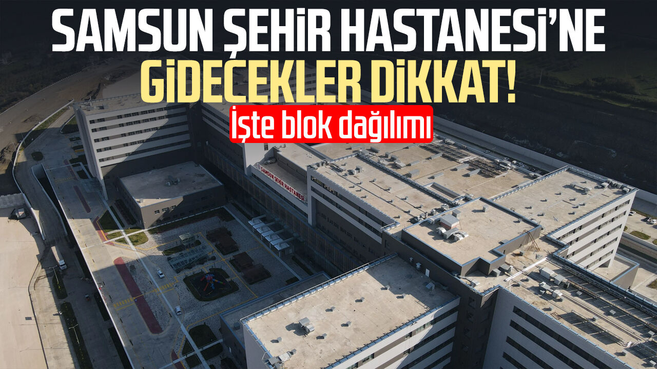 Samsun Sehir Hastanesine Gidecekler Dikkat Iste Blok Dagilimi 1005Aa