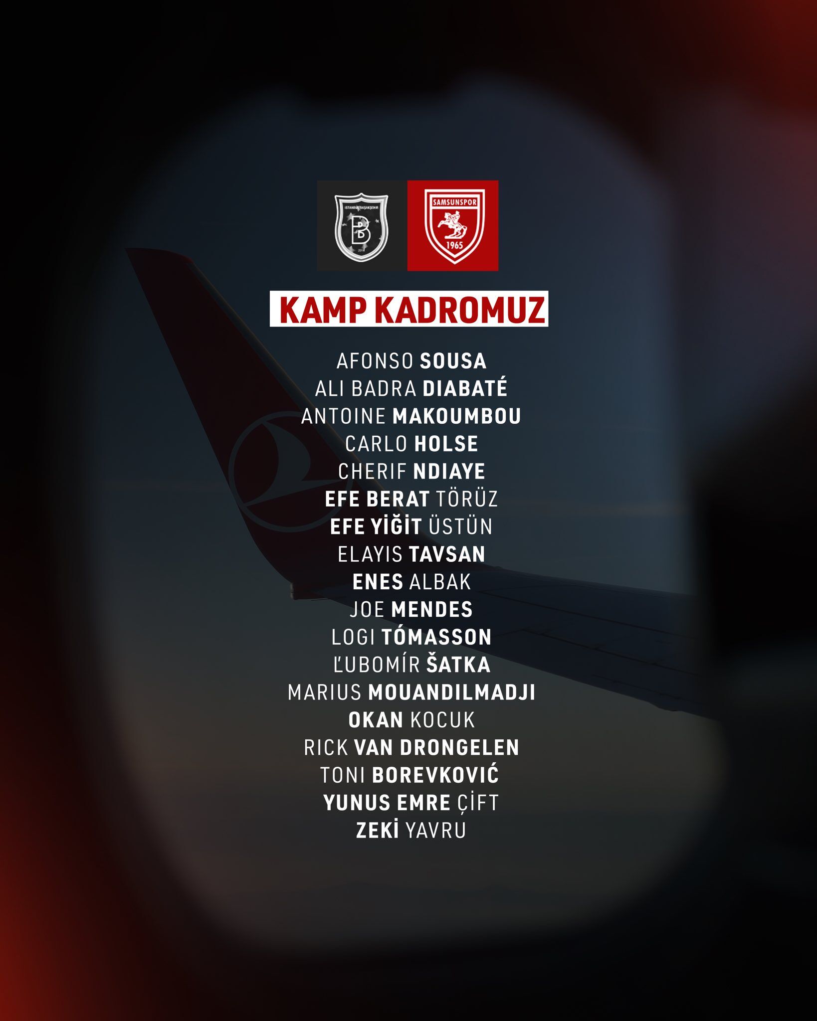 Samsunspor’un Başakşehir maçı kamp kadrosu açıklandı