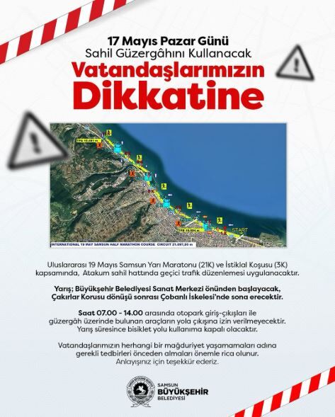 SAMSUN HABER: Samsun’da sürücülere önemli uyarı! Büyükşehir Belediyesi duyurdu