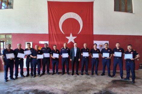 samsun haber: Havza'da sel kahramanlarına başarı belgesi