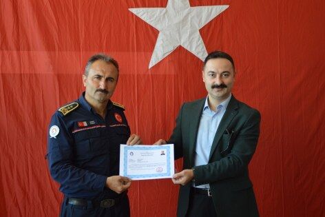 samsun haber: Havza'da sel kahramanlarına başarı belgesi