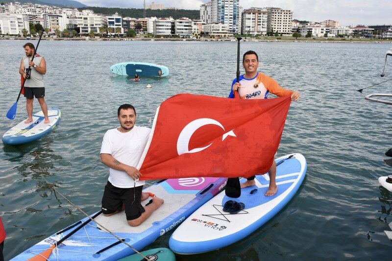 samsun haber: Samsun'da milli maç heyecanı denize taşındı!