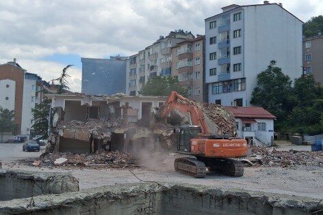 samsun haber: Havza'da selin vurduğu kamu binası yıkıldı