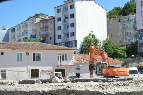 samsun haber: Havza'da selin vurduğu kamu binası yıkıldı