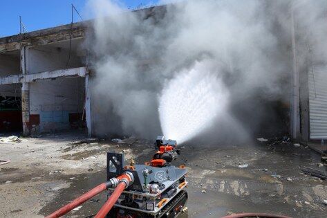 samsun haber: Samsun İtfaiyesi'ne robot itfaiyeci! Alevkıran göreve hazır