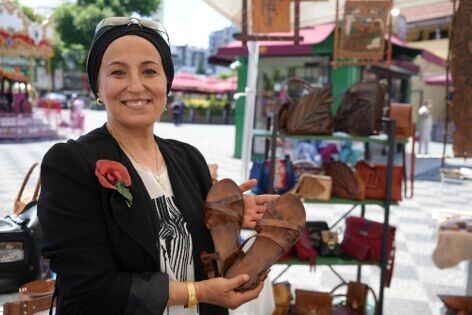 samsun haber: İlkadım'da kadınların el emeği sergisine yoğun ilgi