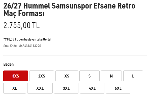 Samsunspor'un 26/27 sezonu efsane retro formasının fiyatı ne kadar?