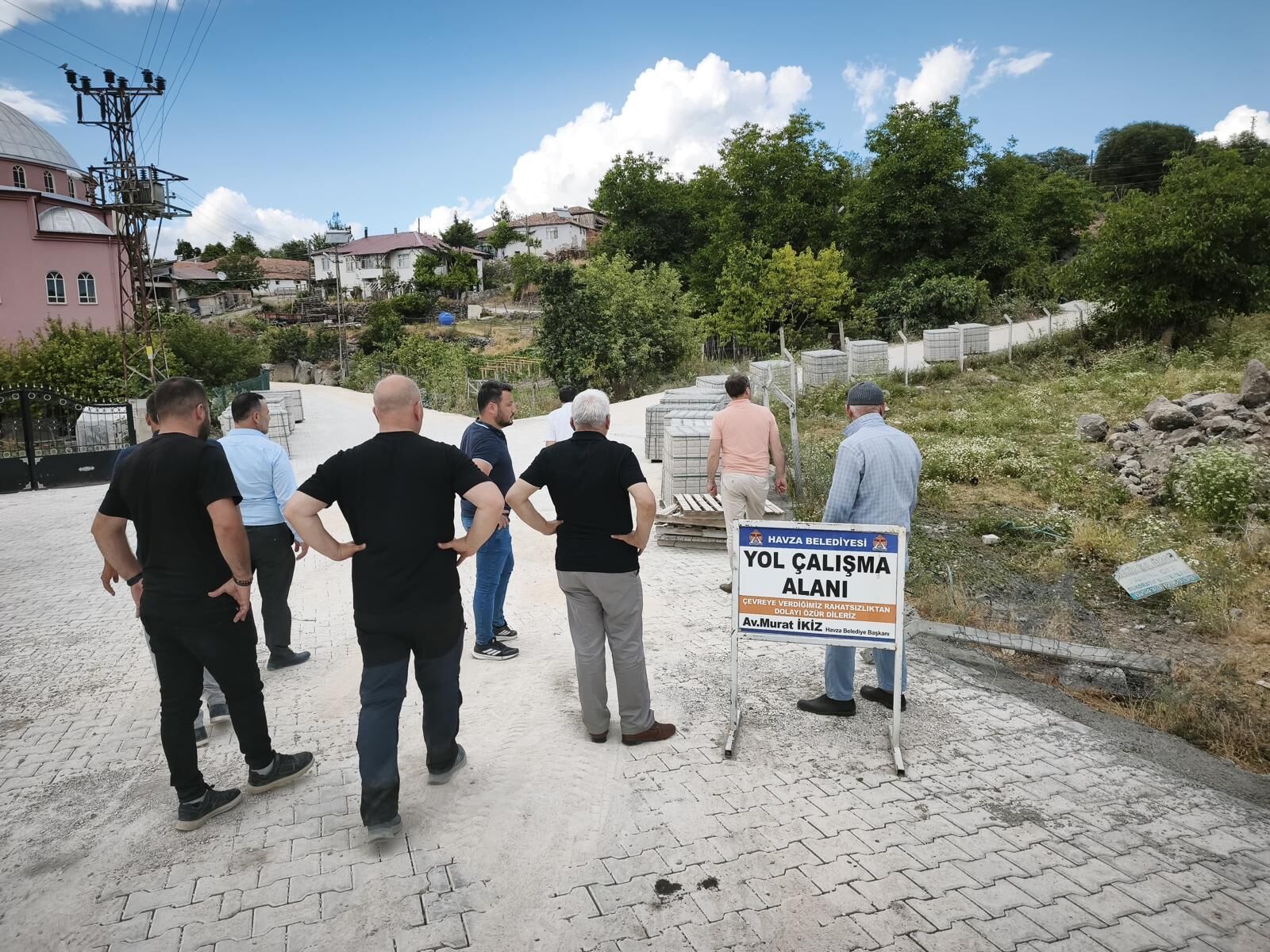 samsun haber. Havza'da kırsal mahallelerde yol seferberliği sürüyor