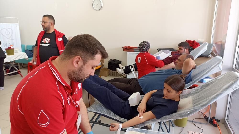 Samsun Haber. Havza'da örnek dayanışma! 30 ünite kan bağışlandı