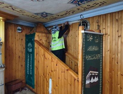 İlkadım'da ibadethanelerde kapsamlı temizlik sürüyor