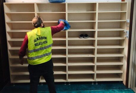 İlkadım'da ibadethanelerde kapsamlı temizlik sürüyor