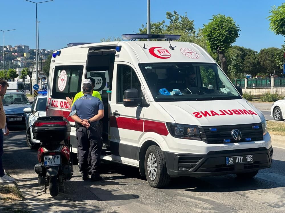 samsun haber: Samsun'da motosiklet kazası! Sürücü hastanelik oldu