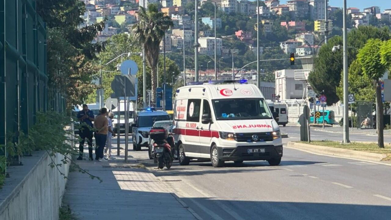 Samsun'da motosiklet kazası! Sürücü hastanelik oldu