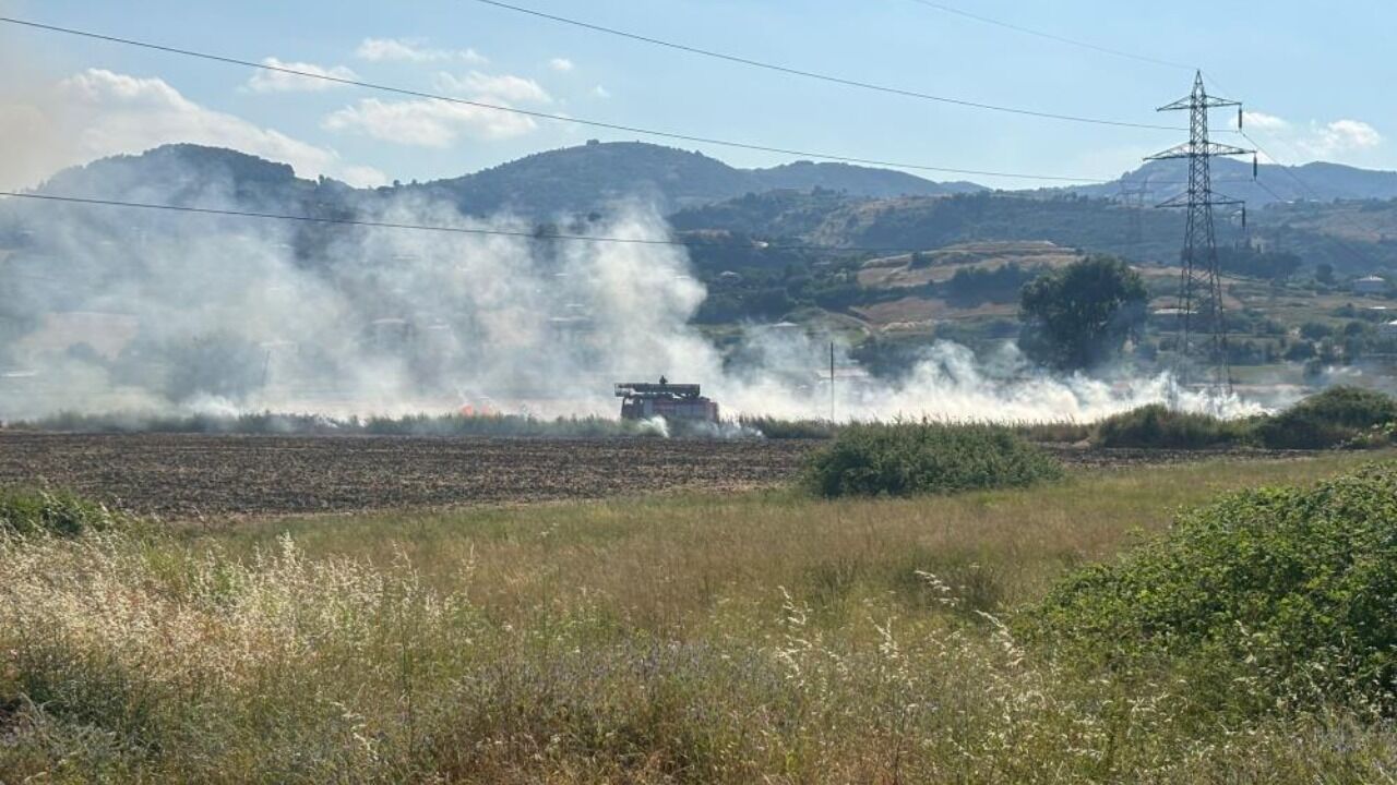 samsun haber Samsun'da samanlık alanda yangın paniği