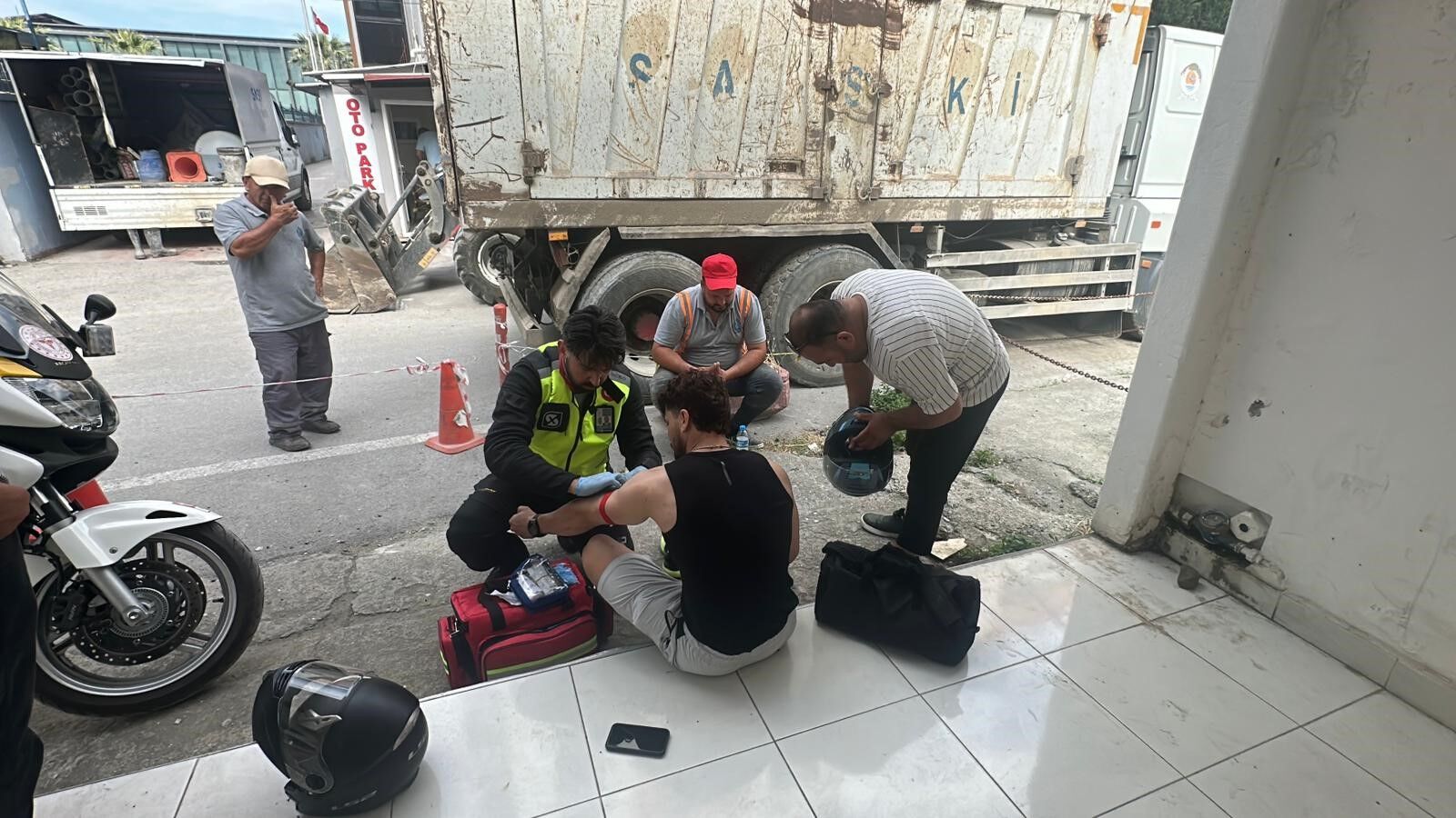 Samsun'da korkutan motosiklet kazası! Hastaneye kaldırıldı