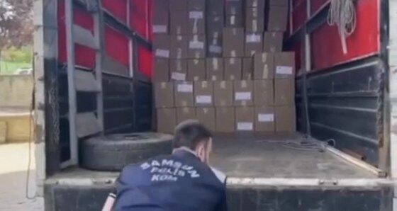 samsun haber. Samsun'da gizli sevkiyata polis freni! 1 milyon 350 bin adet...