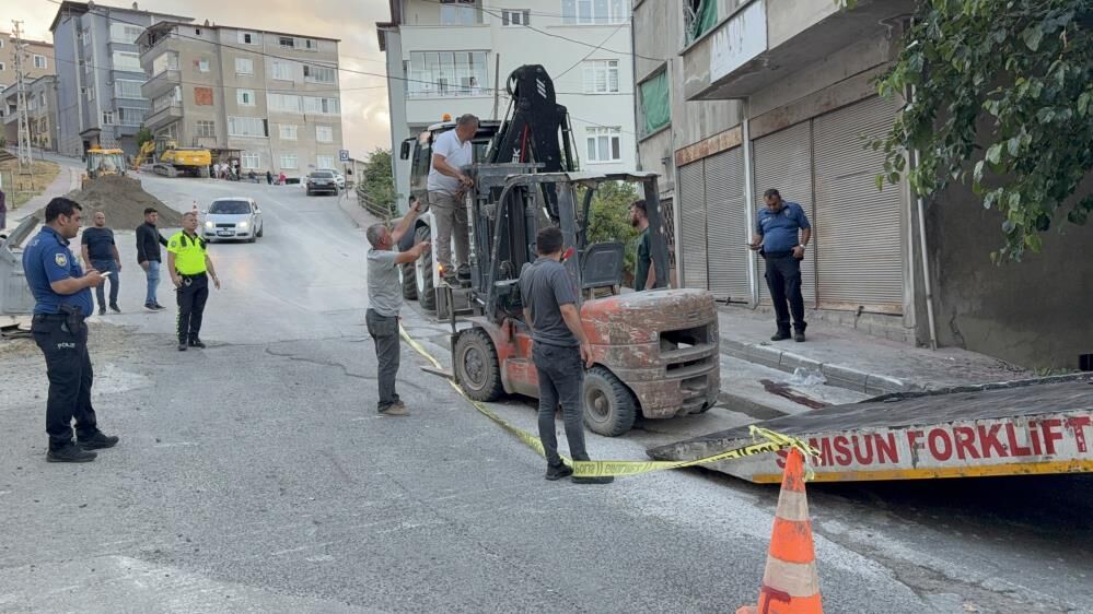 samsun haber Samsun'da forklift devrildi: 1'i ağır 2 yaralı