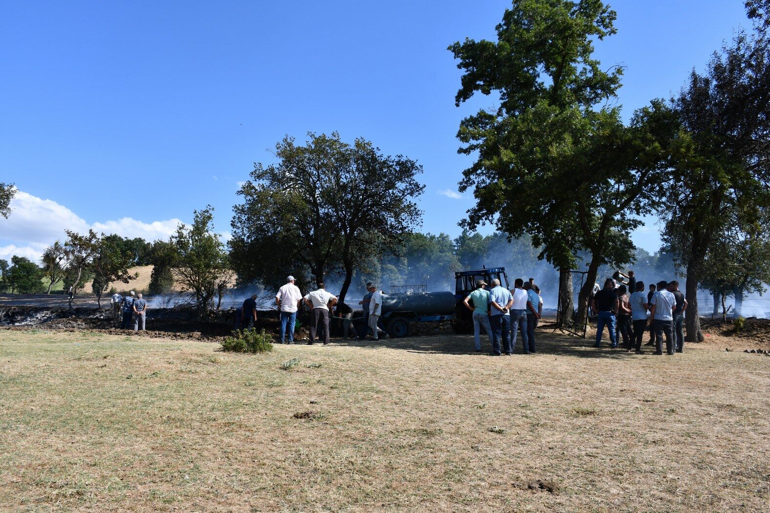 Samsun'da hasat sırasında facia! Alevler buğday tarlalarını sardı