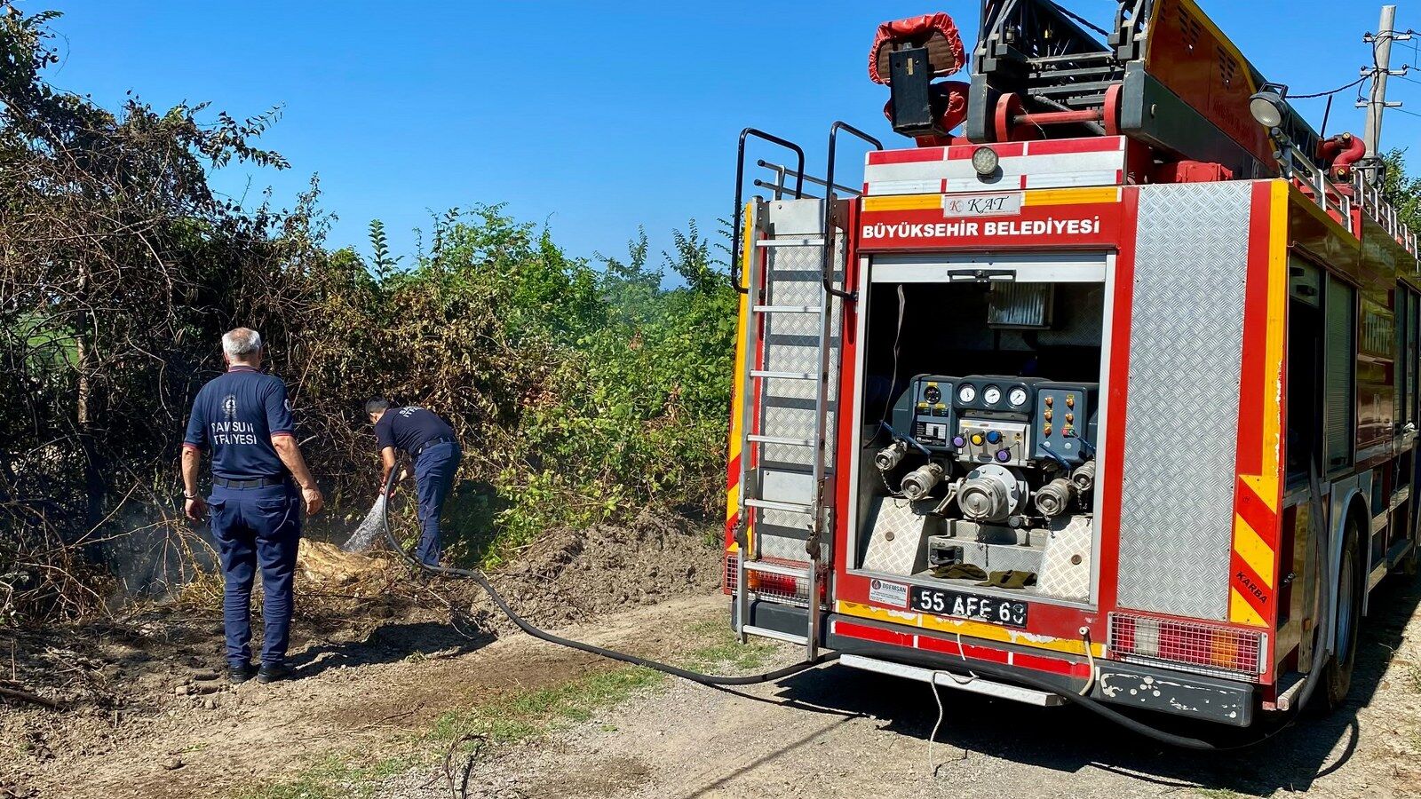 samsun haber Samsun'da korkutan yangın! Alevler kısa sürede yayıldı