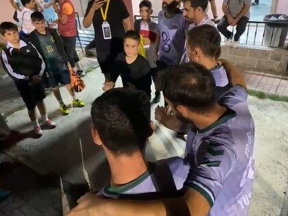 samsun haber: Samsun'da 10 yaşındaki çocuğun konuşması maça damga vurdu