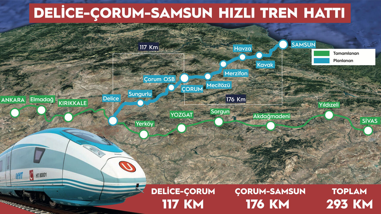 Samsun Haber. Samsun'a hızlı tren ne zaman gelecek? Projede son durum
