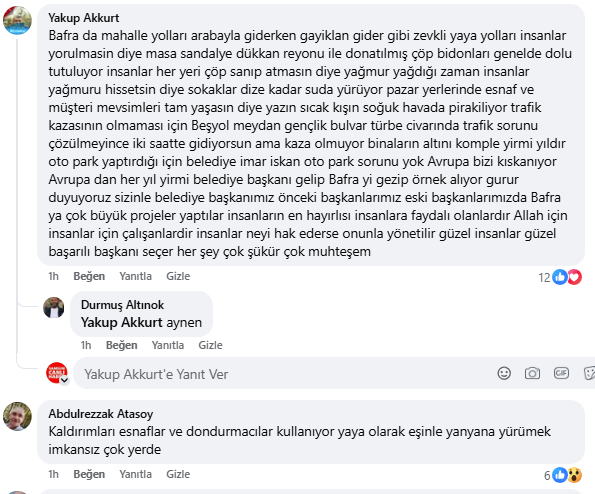 samsun haber: Bafralılar su faturaları, yollar, otopark sorunu ve trafikten dertli