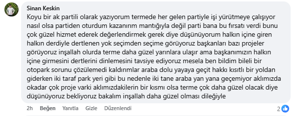 samsun haber: Terme'de yol, otopark ve pazaryeri talebi; festival eleştirisi var