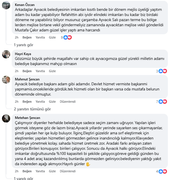 Ayvacık'ta yol, temizlik ve çevre düzenlemesi talebi var! 