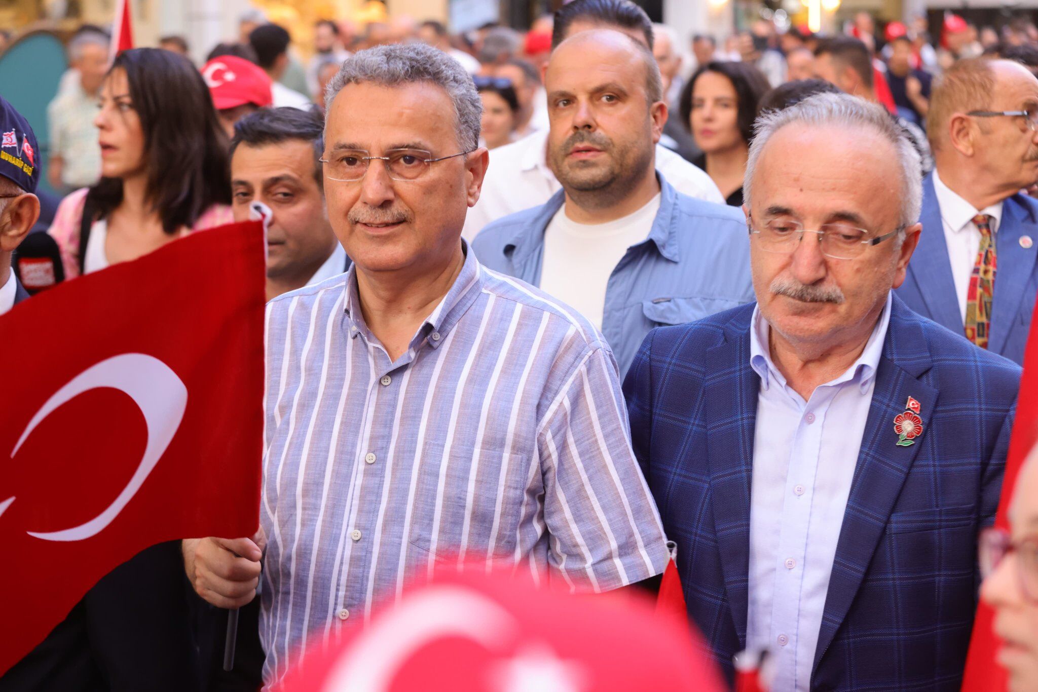 samsun haber Samsun'da 15 Temmuz yürüyüşü! Protokolden birlik mesajları