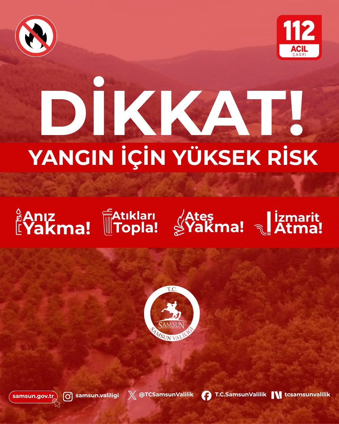 Samsun Valiliği'nden peş peşe kritik uyarılar!