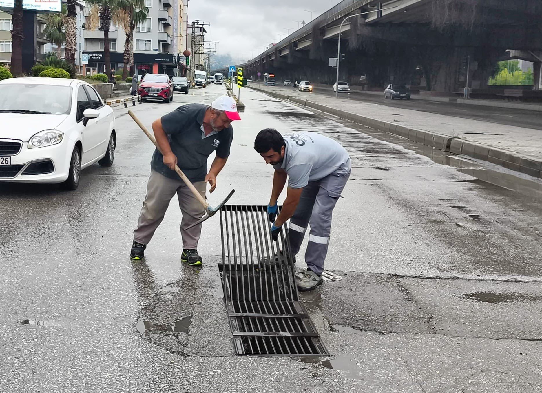 samsun haber: Yağış öncesi Canik'te dikkat çeken hazırlık