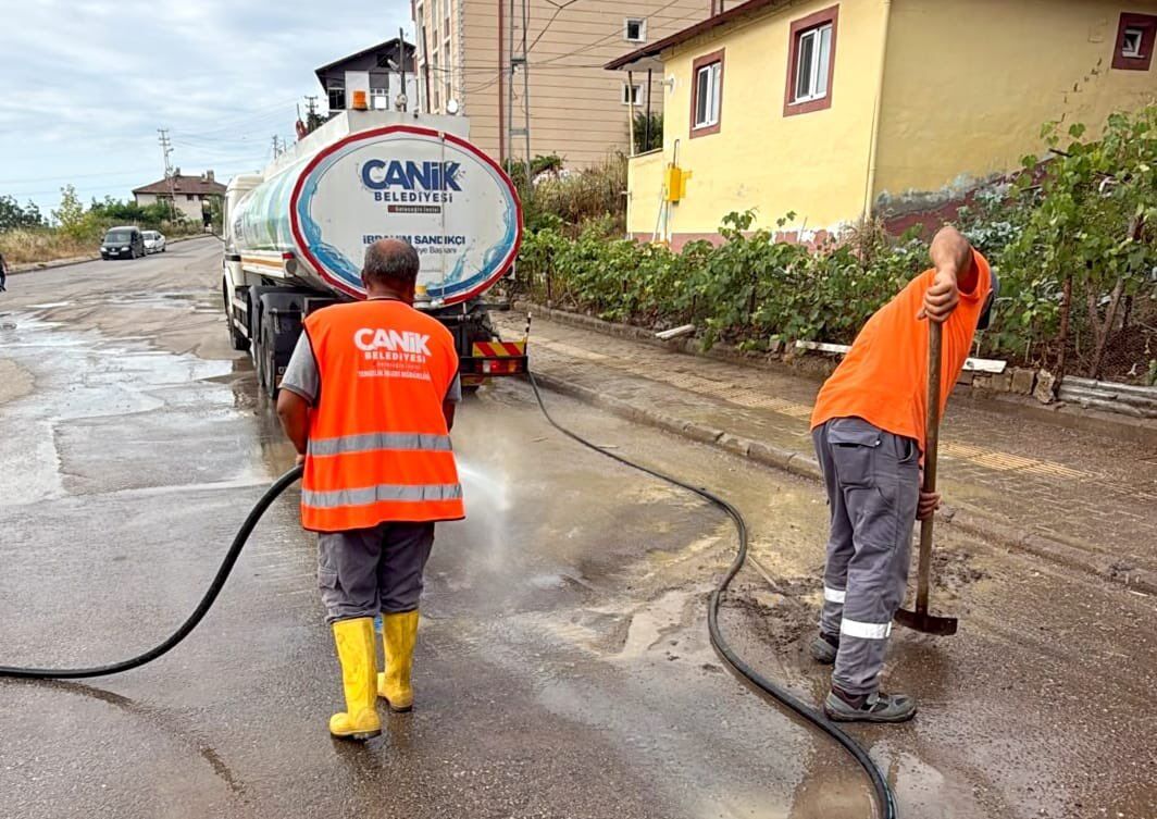 samsun haber: Yağış öncesi Canik'te dikkat çeken hazırlık