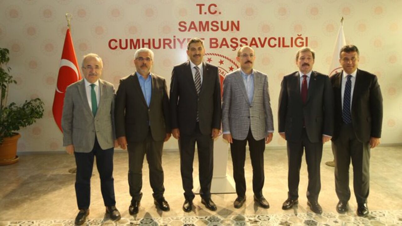 samsun haber Samsun protokolünden Cumhuriyet Başsavcısı Mustafa Çakmak'a hayırlı olsun ziyareti